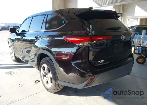 2020 Toyota Highlander L z USA, uszkodzony, nr VIN 5TDCZRAH7LS004849